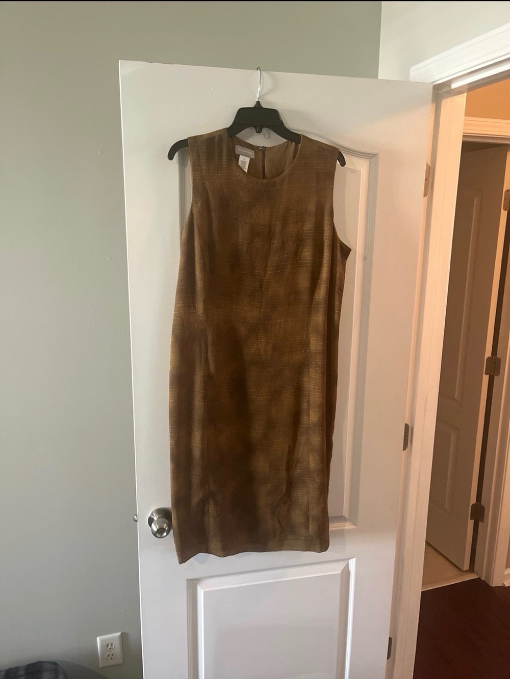 Liz Claiborne Collection olive-brown sleeveless dress!